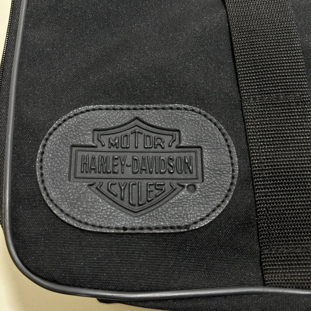 HARLEY DAVIDSON ||  Large Nylon Double Zip Duffle Bag with Logo •22”Lx 12”X 9”W